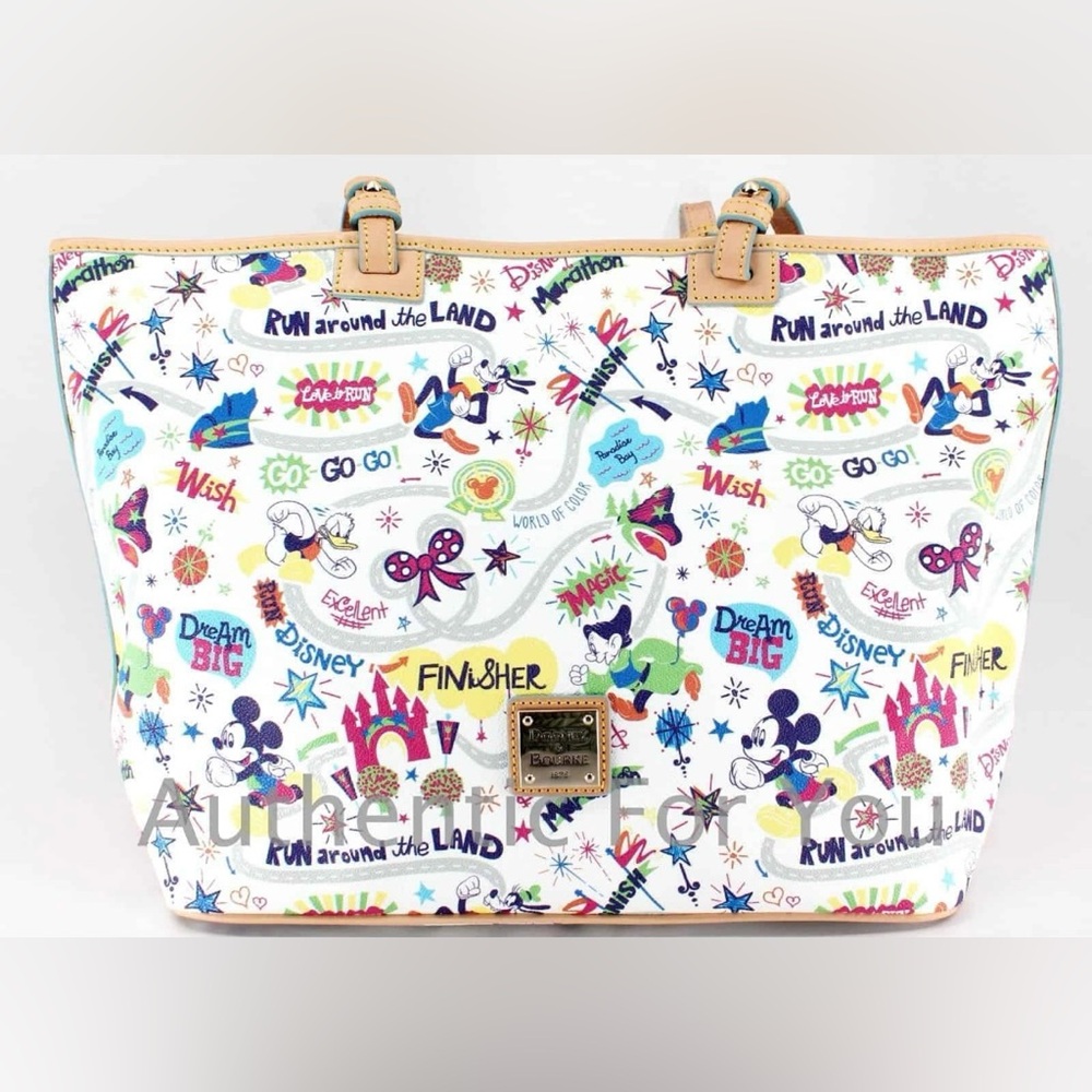 DOONEY AND BOURKE Run Disney WDW Marathon Tote Bag Purse Multicolor 2014 Limited